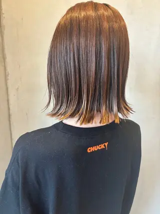 ミディアム 草野ゆずき⌇縮毛矯正 ⌇レイヤー⌇ボブ🕊のヘアスタイル