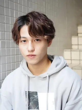 ミディアム カラー パーマ メンズ ショートヘア🔥メン ズ特化パーマ/そめやのヘアスタイル