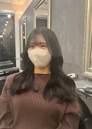 ロング カラー LEBEN所属・和夢/メンズカット/ パーマ/ハイトーンのヘアスタイル