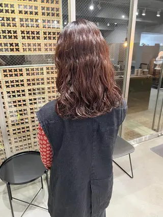 ミディアム パーマ ボブパーマコテ巻き風 パーマNo1深江秀平のヘアスタイル