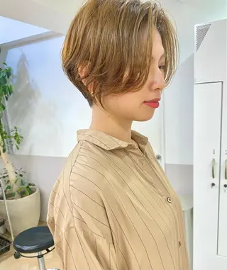 ショート パーマ 会田 渡夢のヘアスタイル