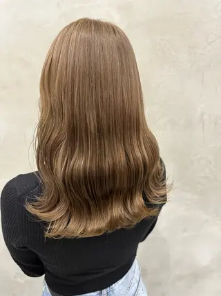 セミロング カラー さあや 【透け感/艶感】のヘアスタイル