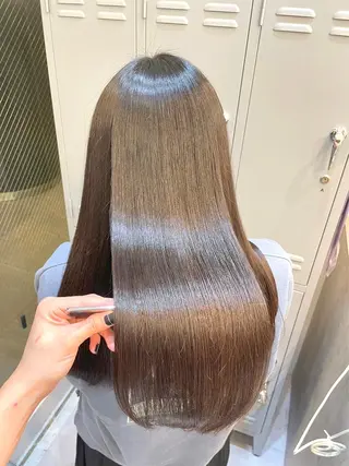 ロング 髪質改善× ハイライト溝江のヘアスタイル