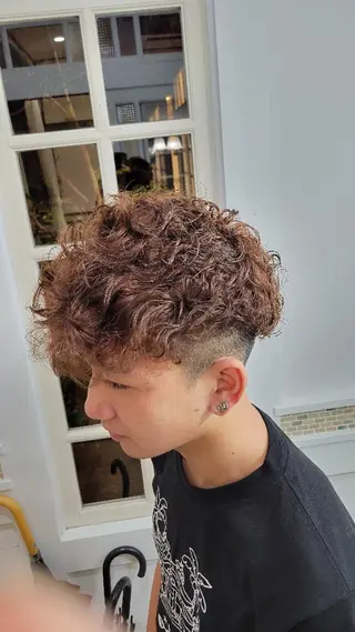 ショート メンズ パーマ 中田 大輝👓のヘアスタイル