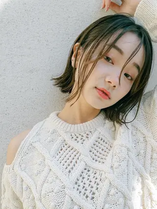 ミディアム カラー 髪質改善縮毛矯正✨ ナリタユウヤのヘアスタイル