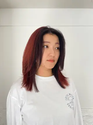 ミディアム カラー 🦠デザインカラー/ 魚瀬あおい🦠のヘアスタイル