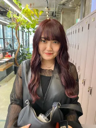 ロング カラー 暖色カラー/オリーブ /ミニボブ/白柳美空のヘアスタイル