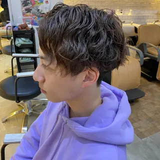 ショート パーマ メンズ CLUTCH天王寺 西藤遥河のヘアスタイル