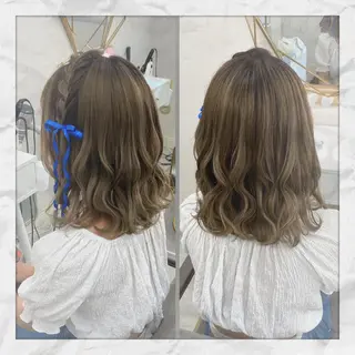 ミディアム ヘアアレンジ ヘアセット/着付け 𓇼 松本 夏美𓇼のヘアスタイル