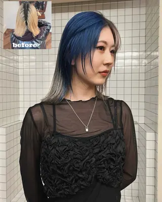ミディアム カラー レイヤー専門家 ダブルカラー修のヘアスタイル