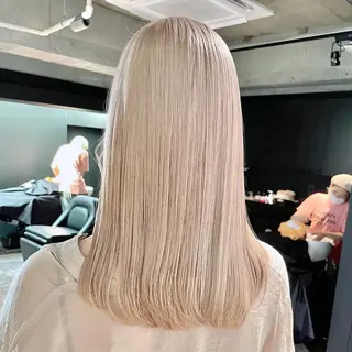 セミロング カラー MiL所属・✨ハイトーン✨ 濱田知孝のヘアスタイル