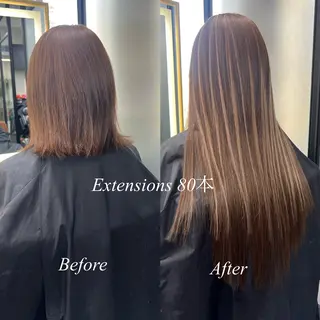 ロング カラー シールエクステ特化 ハイトーン、NANAのヘアスタイル
