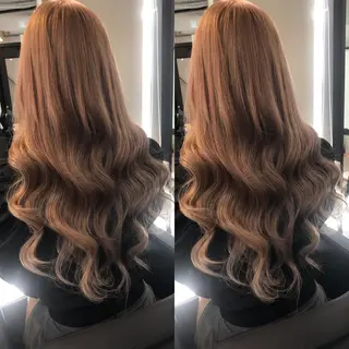 ロング カラー ヘアアレンジ 下妻 カラーエクステ難波のヘアスタイル