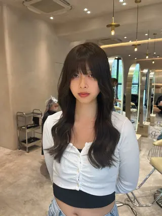 ロング 韓国ヘア/ベージュ カラー/髪質改善/涼のヘアスタイル