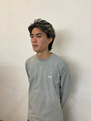 ショート カラー パーマ メンズ TRUCKIN UP THE PATH所属・さとう けんたのヘアスタイル