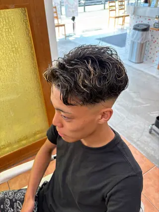 ロング パーマ メンズスタイル 完全再現/仁翔のヘアスタイル