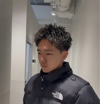 パーマ メンズ SALOWIN梅田茶屋町North店所属・岡田/メンズ特化/パ ーマ&ショートのプロのヘアスタイル