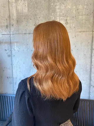 セミロング カラー 透明感/韓国風 🤍moeka🤍のヘアスタイル