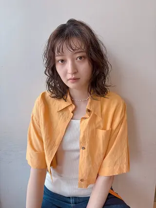 パーマ ボブ/ミディアム 親しみやすさ/さくらのヘアスタイル