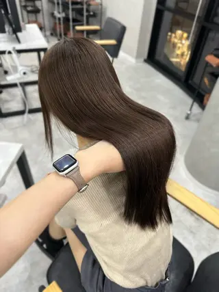 ロング カラー Rinka/梅田/ 透け感カラー🤎のヘアスタイル