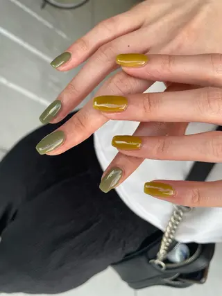 ロング カラー ヘアアレンジ キッズ ネイル マツエク・マツパ 福田 加奈のネイルデザイン