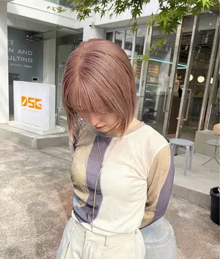 ショート カラー オリーブ/縮毛♡ Natsuno🩰のヘアスタイル