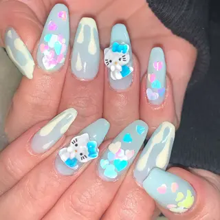 ネイル NES NAIL所属・さゆり￤推しキャラ ￤ロングネイル🩷のネイルデザイン