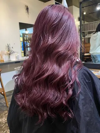 ロング カラー マンツーマン女性 美容師 奏のヘアスタイル