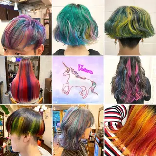 ロング カラー メンズ "PEPPU "所属・🌈推し色派手髪 ハイトーンShinのヘアスタイル