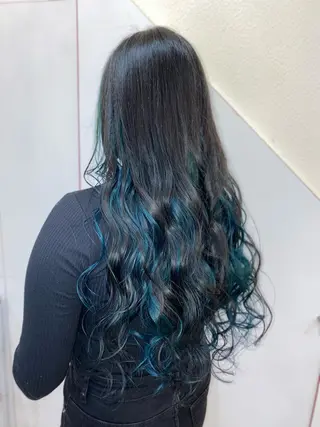 ロング ゆぴ☾‪/推しカラー /ハイトーンのヘアスタイル