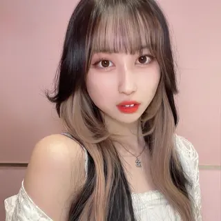 セミロング カラー 顔周り特化/韓国ヘア /レイヤー/吉野幸大のヘアスタイル