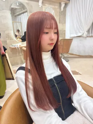 ロング カラー 棚瀬 寧麻のヘアスタイル