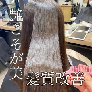 セミロング 髪質改善/shuki 韓国/代表取締役のヘアスタイル