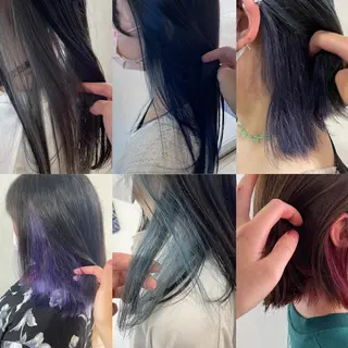 ミディアム カラー 間水 和樹のヘアスタイル