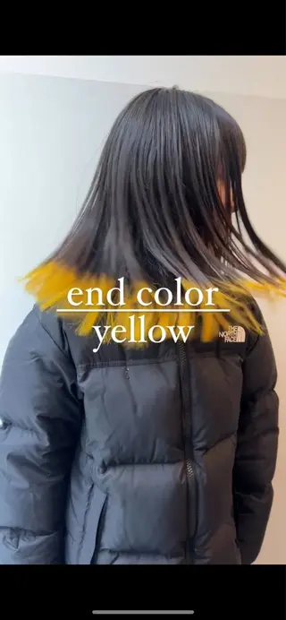 ミディアム カラー 宮永 智香のヘアスタイル