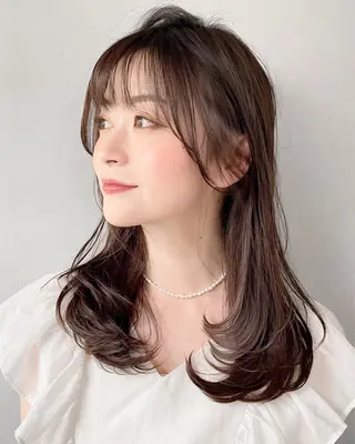 セミロング カラー 宮本 聖希のヘアスタイル