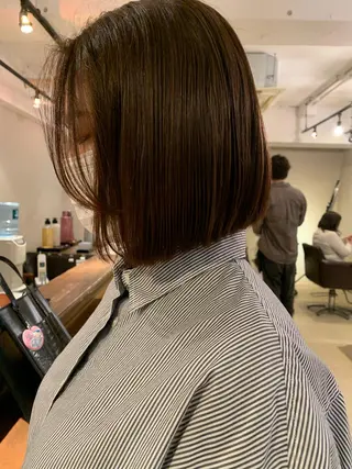 ロング カラー 透明感/オリーブ/ グレージュ/YUKAのヘアスタイル