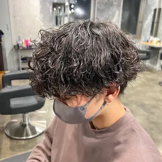 ショート カラー パーマ ヘアアレンジ メンズ キッズ 🔷横浜1のパーマ 職人🔷将太郎のヘアスタイル