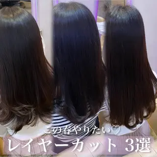 ロング 上品♡韓国レイヤー ‎🤍のの‎🤍のヘアスタイル