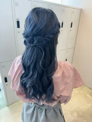 ロング ヘアアレンジ 透明感カラー✨艶髪 制作🌱山根あゆみのヘアスタイル