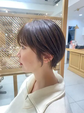 ショート カラー 安永 涼のヘアスタイル