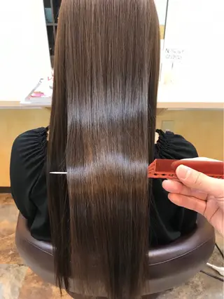 ロング ボブ/ハイトーン/ 岡山駅/別曽遥也のヘアスタイル