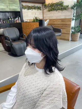 セミロング カラー かんばら りょーいのヘアスタイル