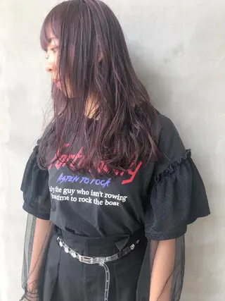 ミディアム カラー パーマ ヘアアレンジ TOMO GEEKS代表のヘアスタイル