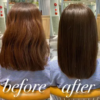 セミロング カラー レイヤーカット/ 顔周り 五島巨幹のヘアスタイル