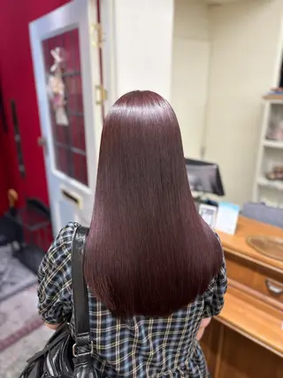 ロング カラー 🎀ときの/髪質改善 透けッ暖色カラー🪞のヘアスタイル