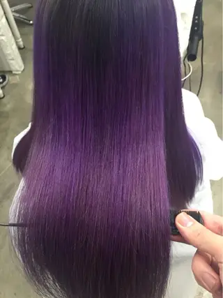 ロング カラー パーマ ヘアアレンジ メンズ キッズ ネイル マツエク・マツパ 💟Chloe原宿店 🩶ハイトーンのヘアスタイル