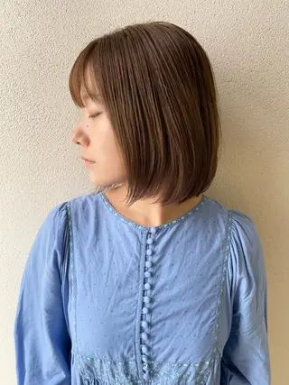ミディアム カラー 沢田 瞳のヘアスタイル