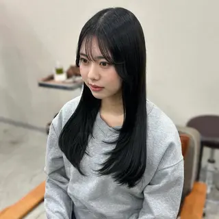 ロング MIDORI🎀 透明感/ベージュのヘアスタイル