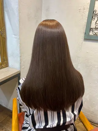 ロング カラー パーマ ヘアアレンジ メンズ キッズ 暖色系/透明感 治野心のヘアスタイル